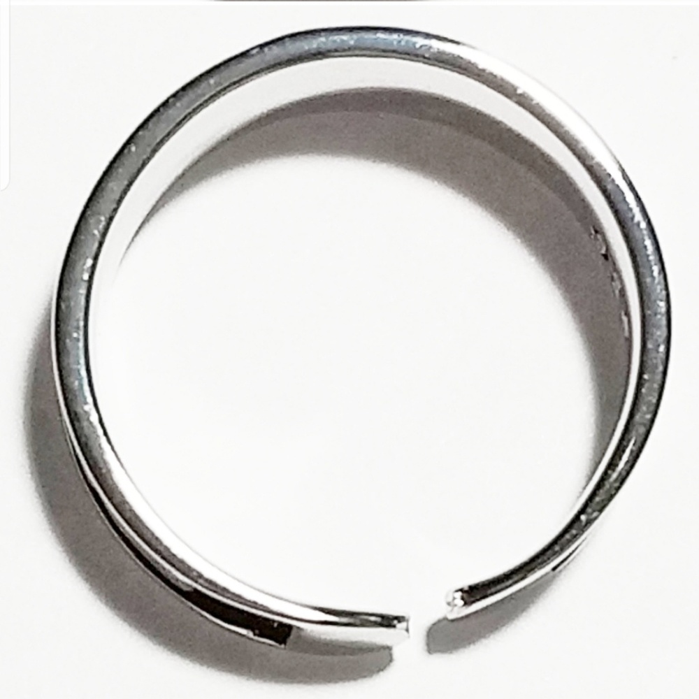 -Foot Print Sterling Silver Toe Ring - Picture 4 of 5